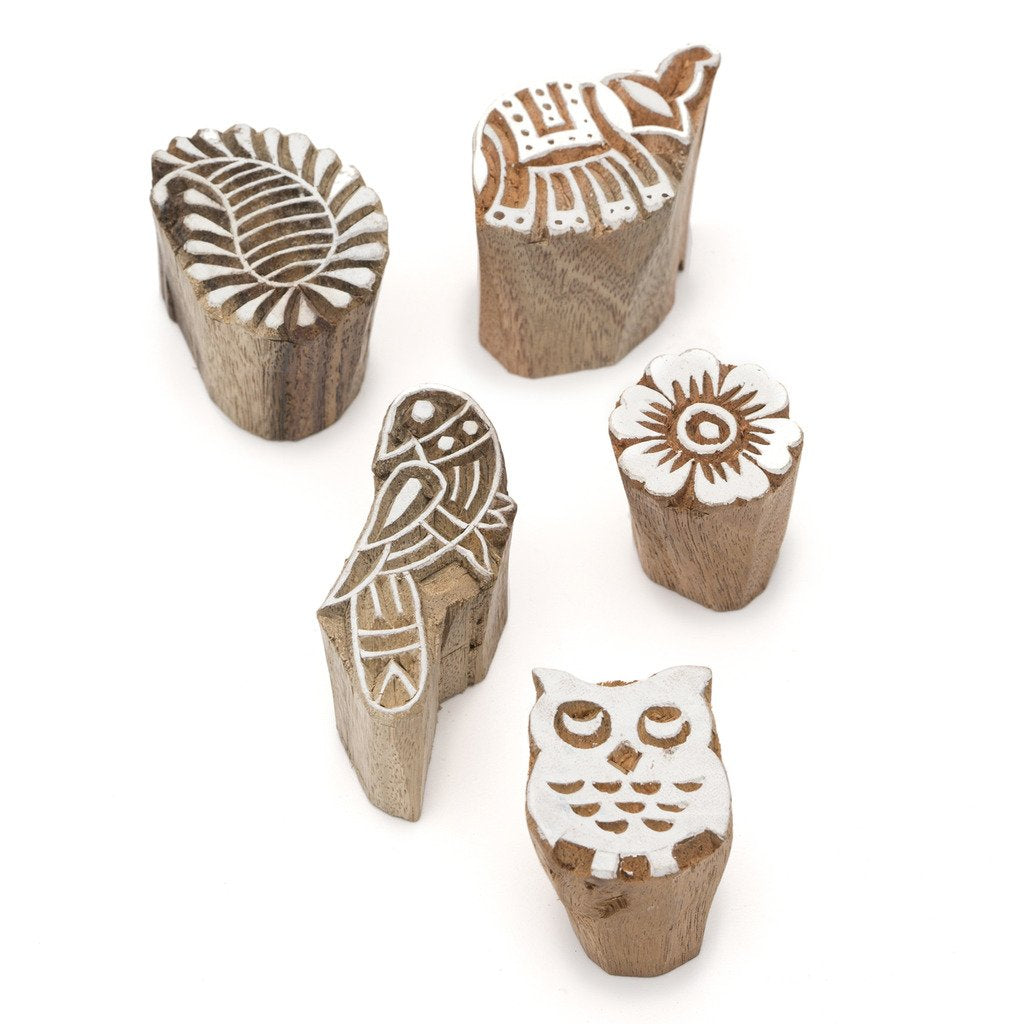 Set of Five Mini Print Blocks - Matr Boomie