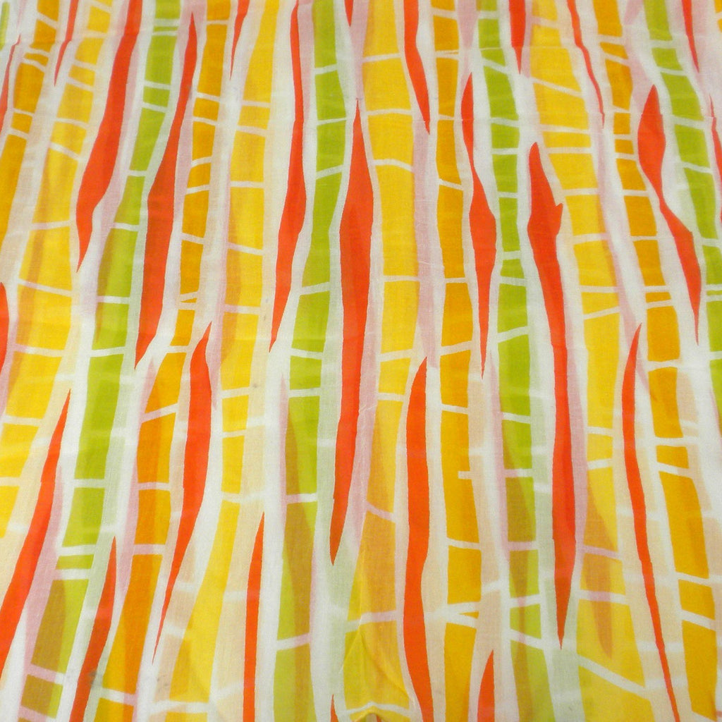 Yellow Columns Design Cotton Scarf - Asha Handicrafts