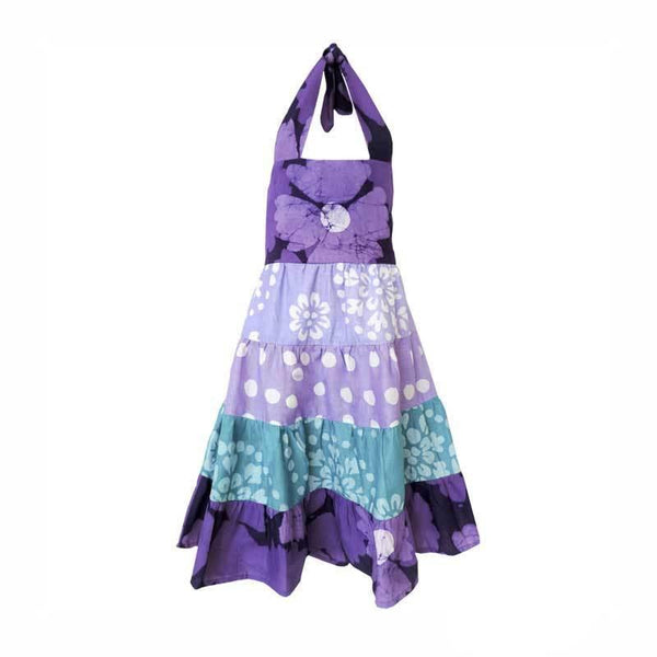 Girls Gypsy Dress - Violet Patchwork - Global Mamas (C)