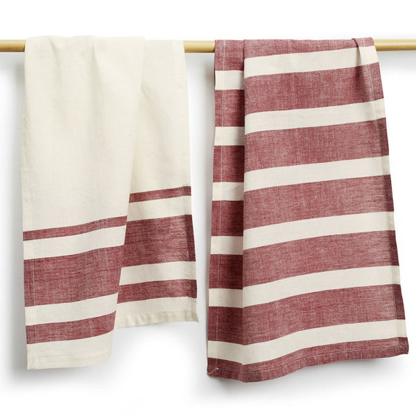 Wine Cotton Tea Towels Set of 2 - Sustainable Threads (L)