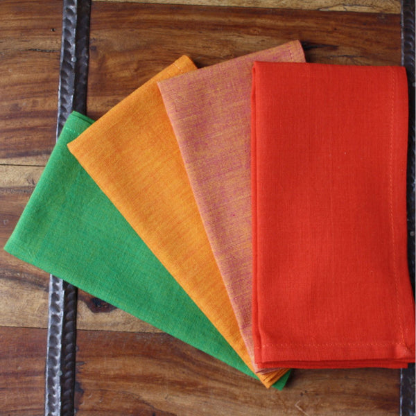 Warm Palette 16 inch Cotton Napkin Set of 4 - Sustainable Threads (L)