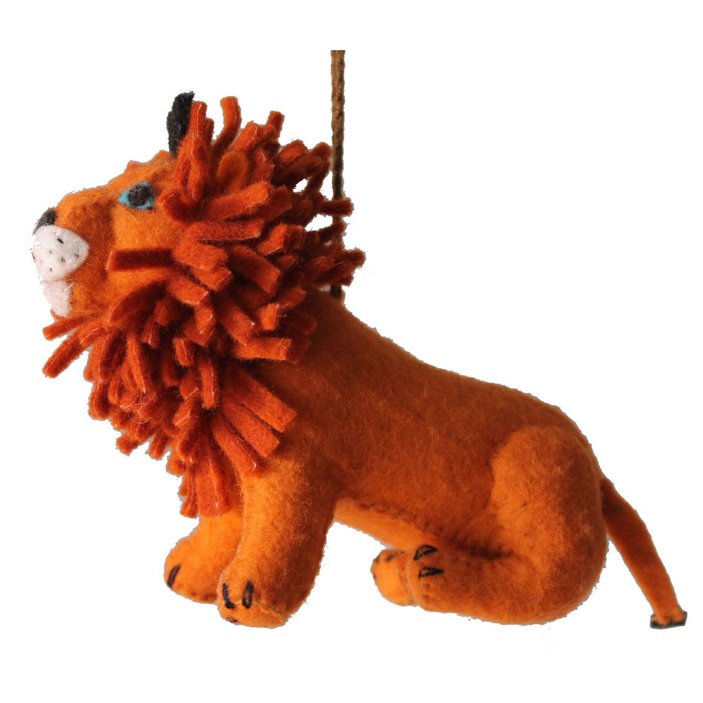Lion Felt Holiday Ornament - Silk Road Bazaar (O)