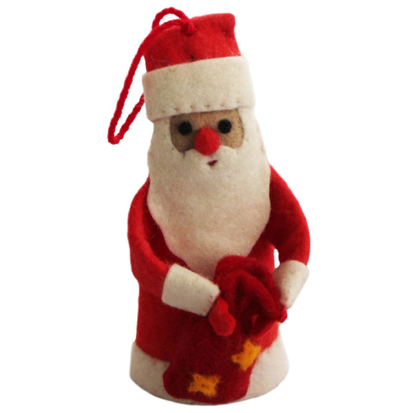 Santa Felt Holiday Ornament - Silk Road Bazaar (O)