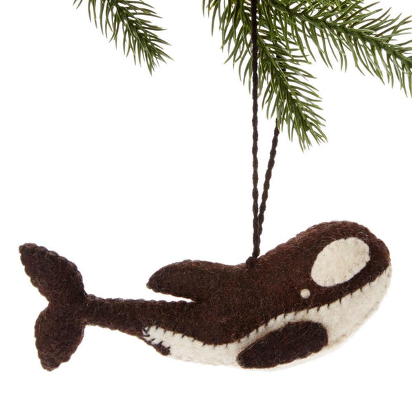 Orca Felt Holiday Ornament - Silk Road Bazaar (O)