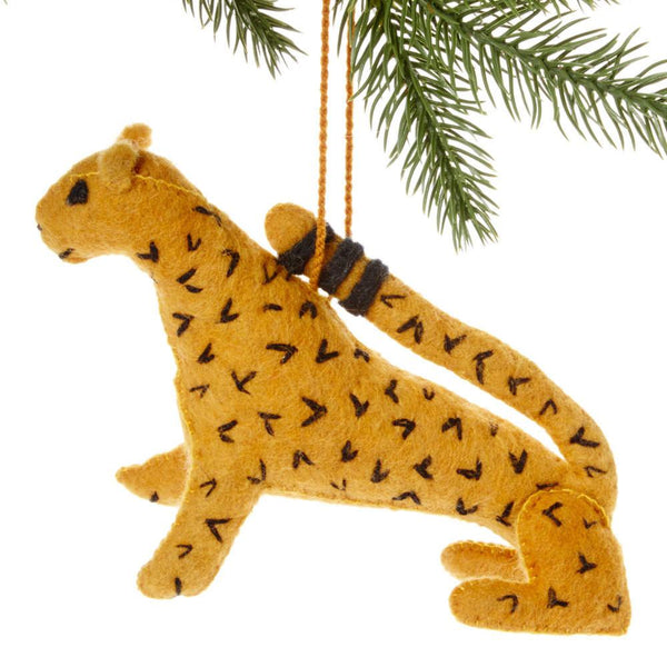 Jaguar Felt Holiday Ornament - Silk Road Bazaar (O)