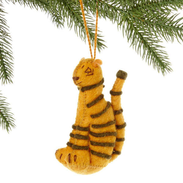 Tiger Felt Holiday Ornament - Silk Road Bazaar (O)