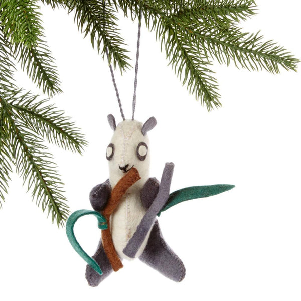 Panda Felt Holiday Ornament - Silk Road Bazaar (O)