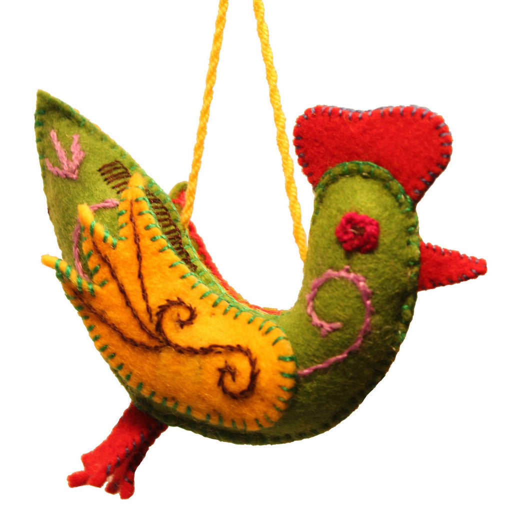 Chickadee Felt Holiday Ornament - Silk Road Bazaar (O)