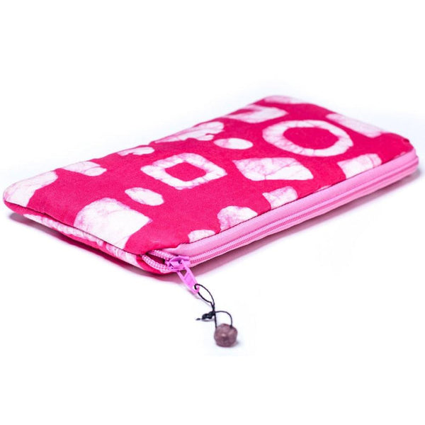 Batiked Clutch Purse - Pink - World Peaces (P)