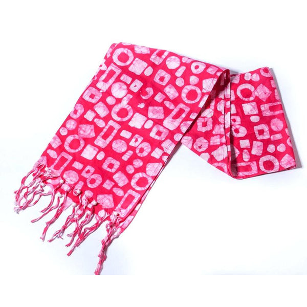 Batiked Scarf - Pink - World Peaces (S)