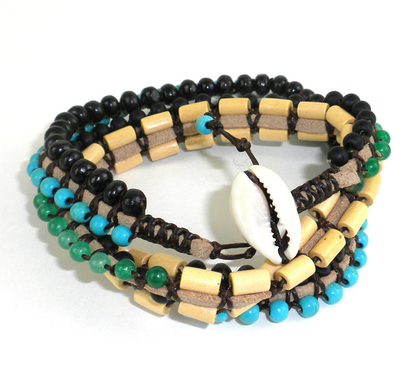 Mens Vegan Wrap Bracelet - Wise Truth - Global Groove (J)