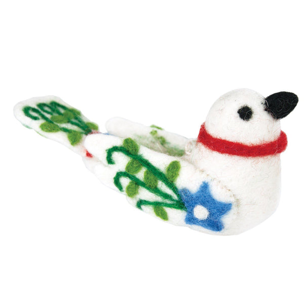 Alpine Lovebird Felt Ornament - Wild Woolies (H)