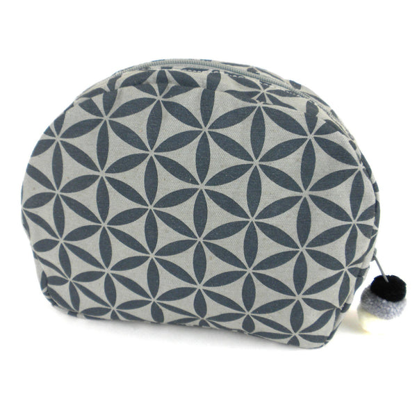 Flower of Life Cosmetic Bag Grey/Grey - Global Groove (P)