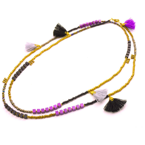 Kerala 3-in-1 Necklace Midnight - Global Groove (J)