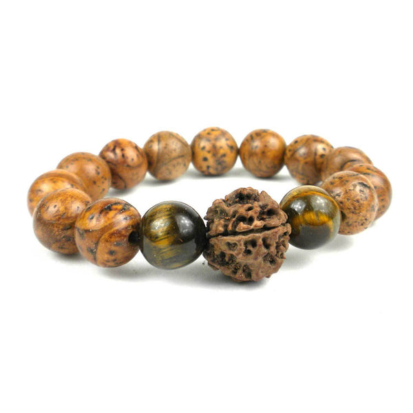 Bodhi Tiger's Eye Wrist Mala Bracelet - Global Groove (J)