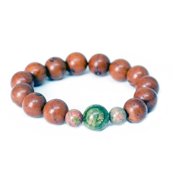 Unakite Dragon Eye Wrist Mala Bracelet - Global Groove (J)