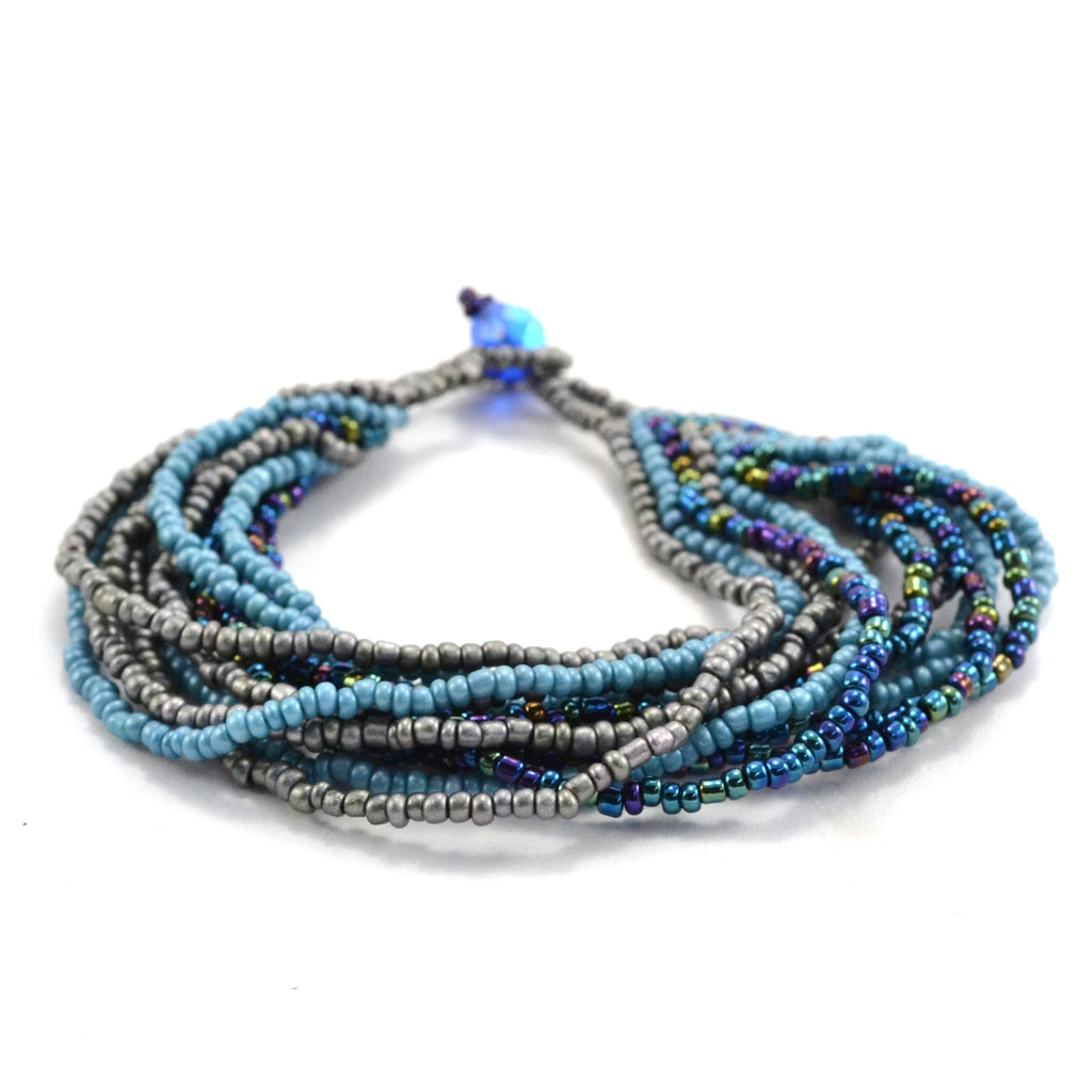 12 Strand Bracelet - Blues - Lucias Imports (J)