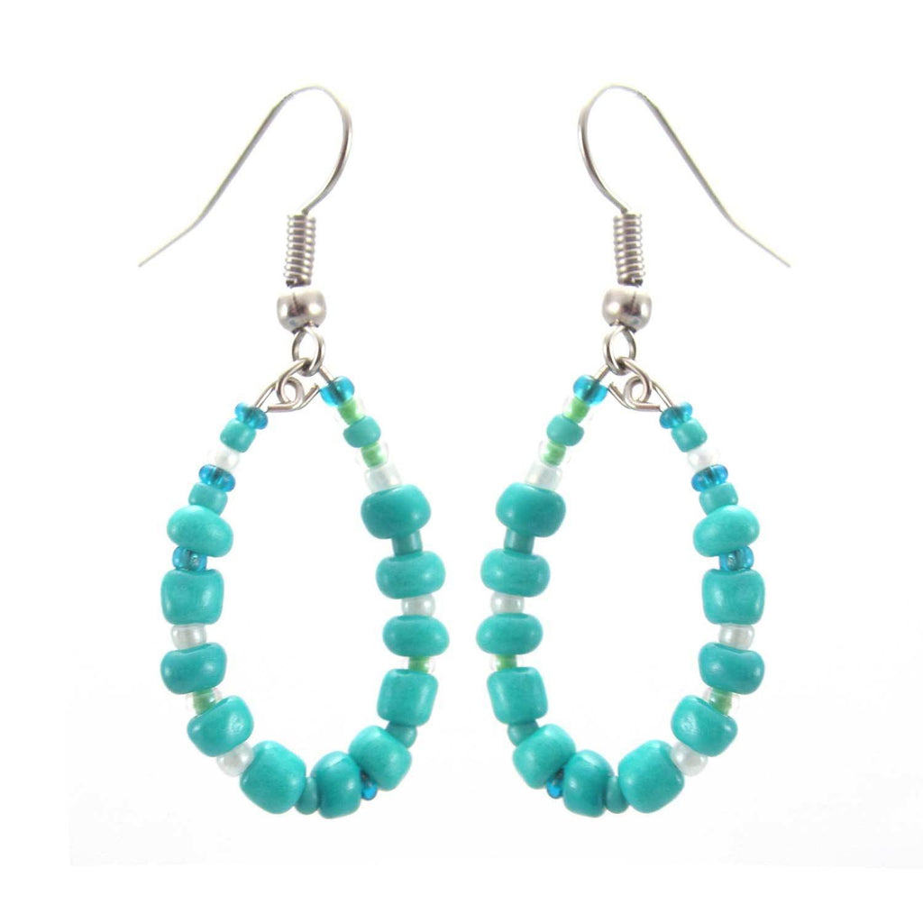 Trio of Hope Hoop Earring - Turquoise - Lucias Imports (J)