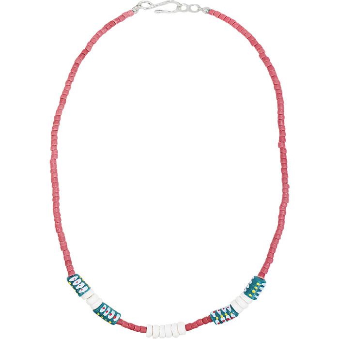 Hand Painted Necklace Teal - Global Mamas