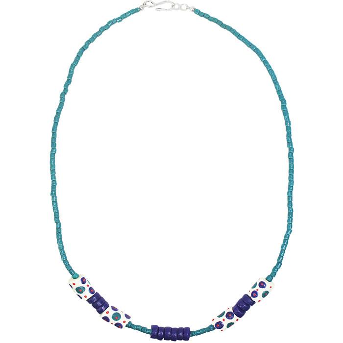 Hand Painted Necklace White - Global Mamas