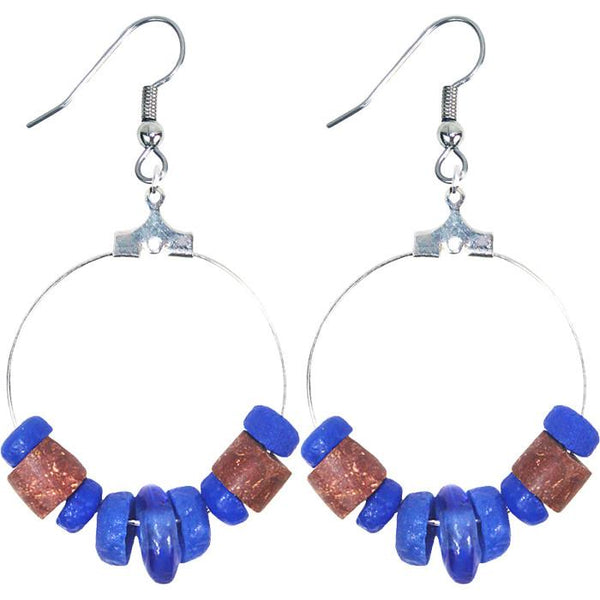 Down to Earth Earrings Blue - Global Mamas