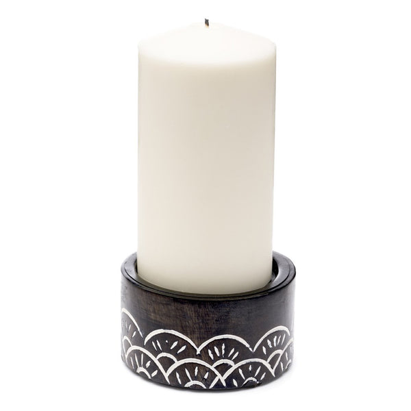 Vasant Pillar Candle Holder - Short - Matr Boomie (Candle)