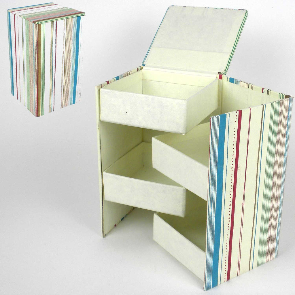 Swivel Jewelry Box - Fame Design - Sustainable Threads (J)