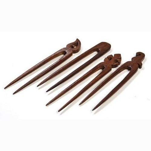 Set of Four Wooden Hair Pins Handmade and Fair Trade