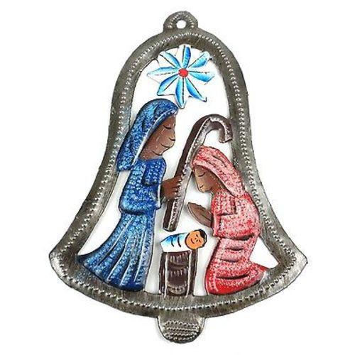 Hand Painted Bell Nativity Wall Art Handmade and Fair Trade