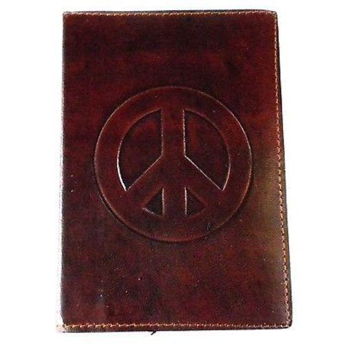 Peace" Embossed Leather Journal Handmade and Fair Trade