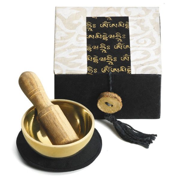 Mini Meditation Bowl Box: 2" Om Mani - DZI (Meditation)