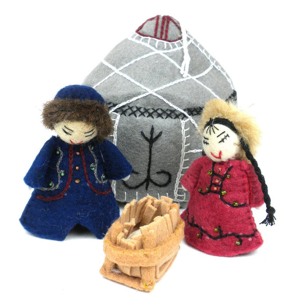 Felt Yurt Nativity - Silk Road Bazaar (O)