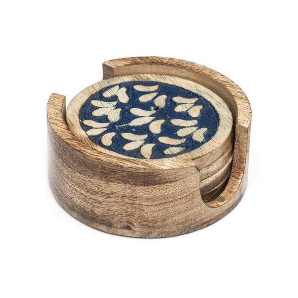 Holi Color Rub Coasters - Botanical -Set of 4 - Matr Boomie