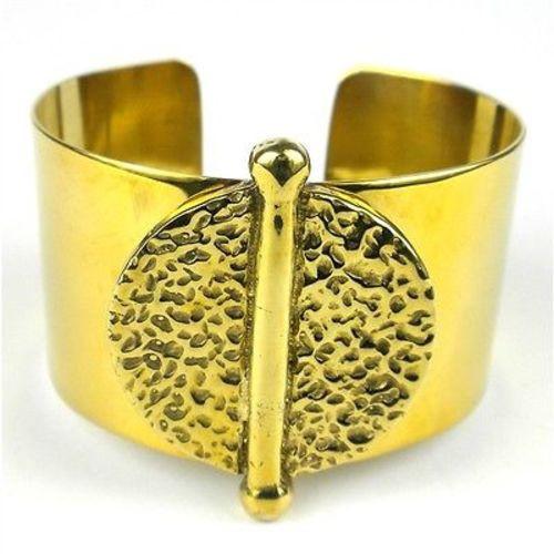 Bomb Casing Embossed Medallion Cuff Handmade and Fair Trade