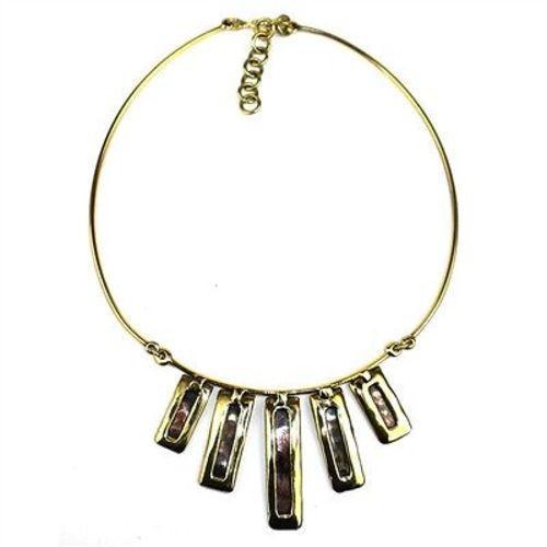 Copper and Brass Bars Necklace Handmade and Fair Trade