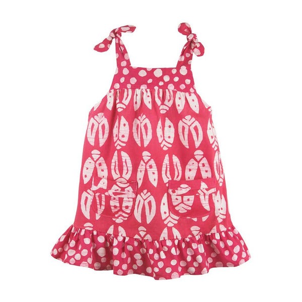 Babies Pocket Dress Bugs Primrose - Global Mamas (B)