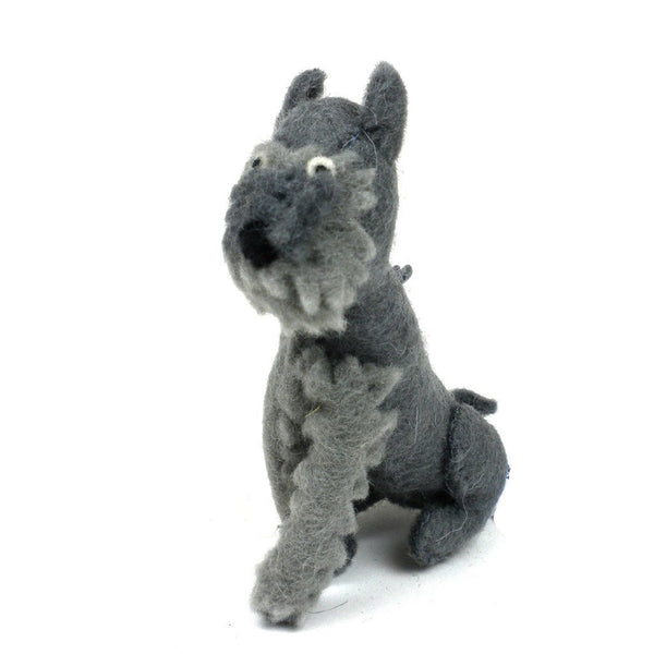 Felt Schnauzer Ornament - Silk Road Bazaar (O)