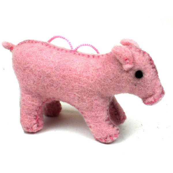 Felt Pig Ornament - Silk Road Bazaar (O)