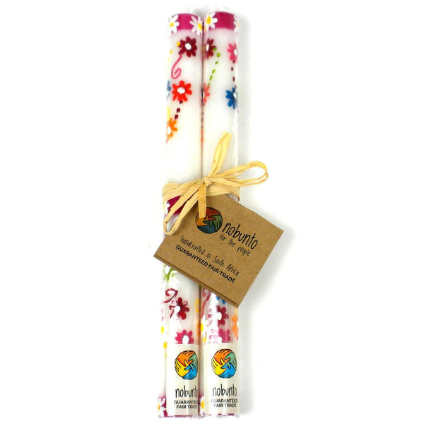 Tall Hand Painted Candles - Three in Box - Mamoko Design - Nobunto