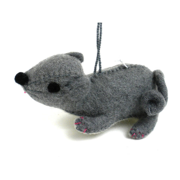 Felt Mouse Ornament - Silk Road Bazaar (O)