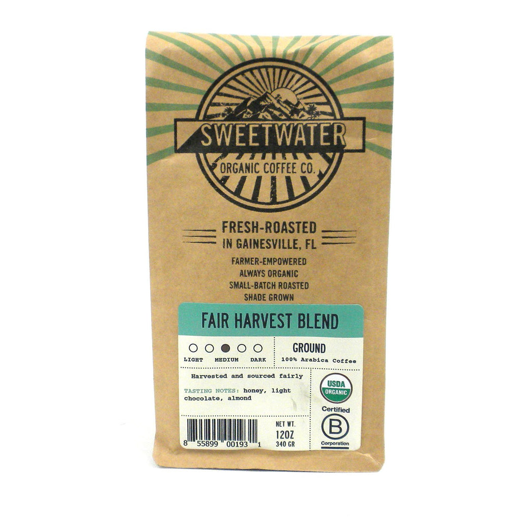 Fair Harvest Blend Organic Coffee 12oz Ground - Sweetwater Coffee