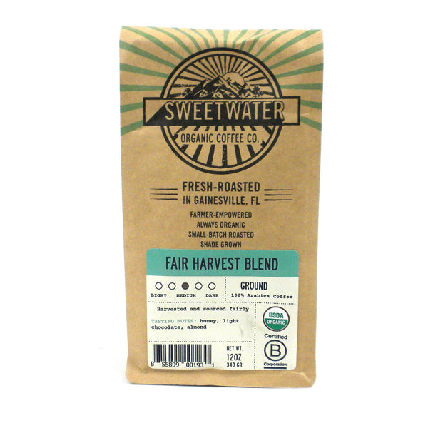 Fair Harvest Blend Organic Coffee 12oz Ground - Sweetwater Coffee