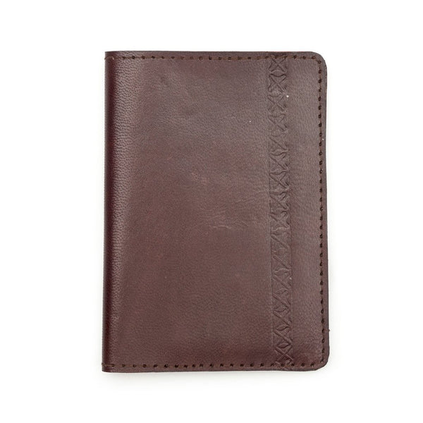 Sustainable Leather Passport Wallet - Brown - Matr Boomie (W)