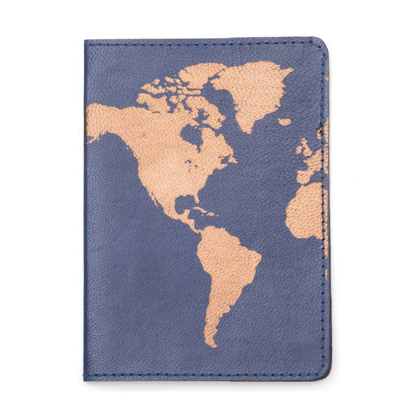 Globetrotter Leather Passport Cover - Blue - Matr Boomie (PC)