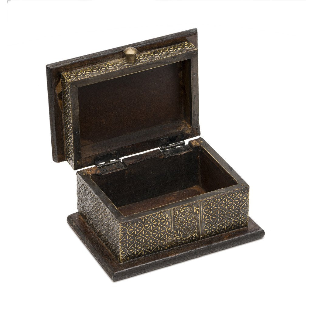 Antiqued Metal Henna Box - Matr Boomie (B)