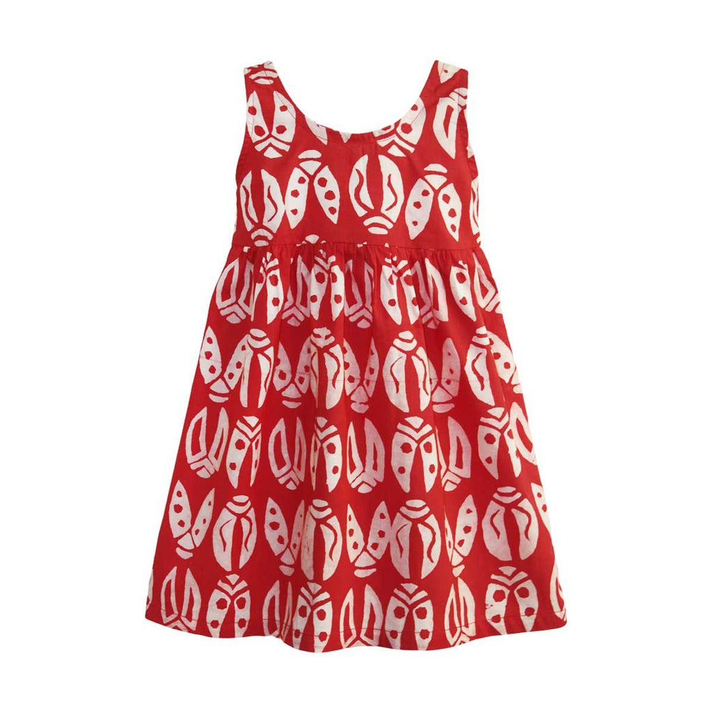 Girls Sundress Bugs Red - Global Mamas (C)