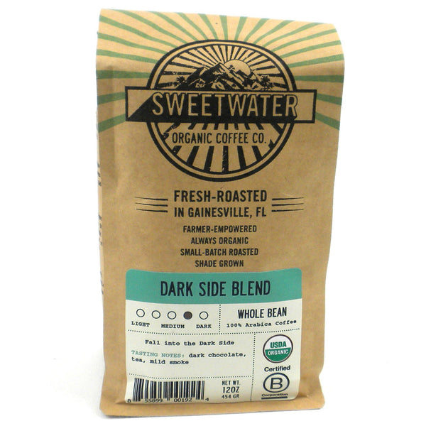 Dark Side Blend Organic Coffee 12oz Beans - Sweetwater Coffee