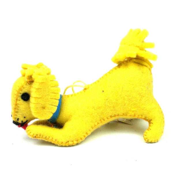 Felt Golden Retriever Ornament - Silk Road Bazaar (O)