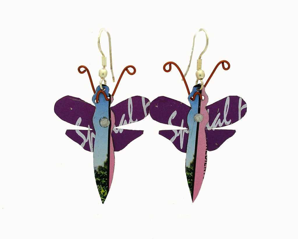 Recycled Tin Dragonfly Earrings - Creative Alternatives