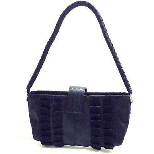 Black Seat Belt Optra Clutch with Strap Handmade and Fair Trade